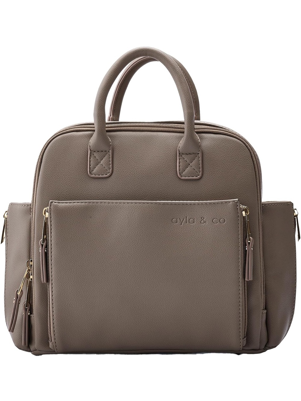 Ayla & Co Mini Diaper Bag in Pebble Backpack and Crossbody